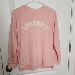 Simply Southern Live Simply Pink Crew Neck Sweater